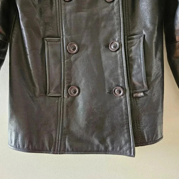 Rudsak Vintage Women's Double Breasted Moto Leather Biker Jacket Black Small. - Picture 9 of 16